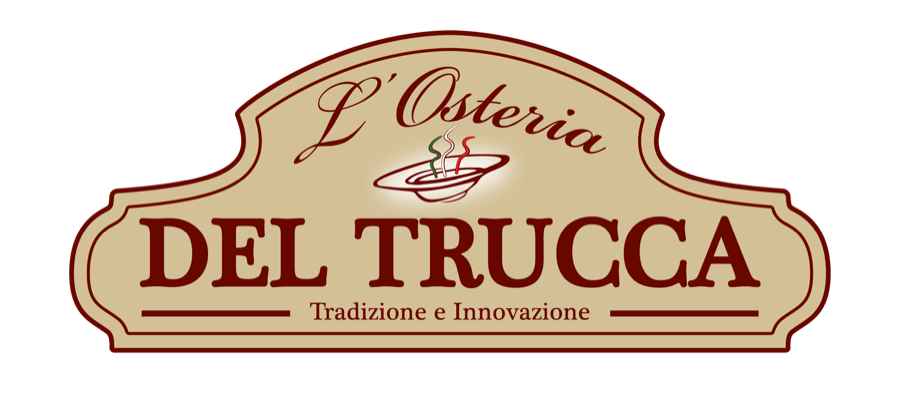 L'Osteria Del Trucca — goldgerahmtes Wappen-Logo